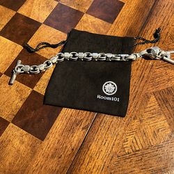 Room 101 - Sterling Silver Caterpillar Link Bracelet