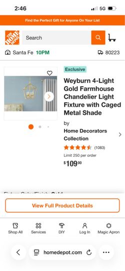 Weyburn 4-Light Gold 🔥ON SALE🔥