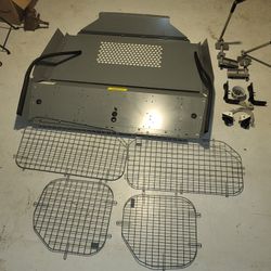 2015 Ford Transit Connect Saftey Partition And Windows Screens And Ladder Rack.