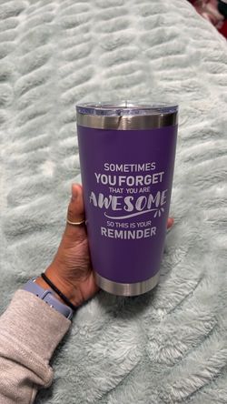 Purple travel mug