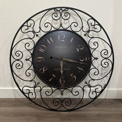 Large Rod Iron Walk Clock 