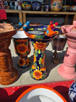 💥🐦Talavera Birdbath 💥 Tel (562) 348 28..41 . Open Every Day From 9am To 7pm.