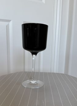 Villeroy & Boch Crystal Goblets, black top  (set of 5) 