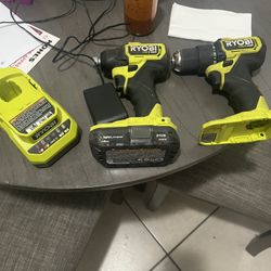 18 V Ryobi battery drills