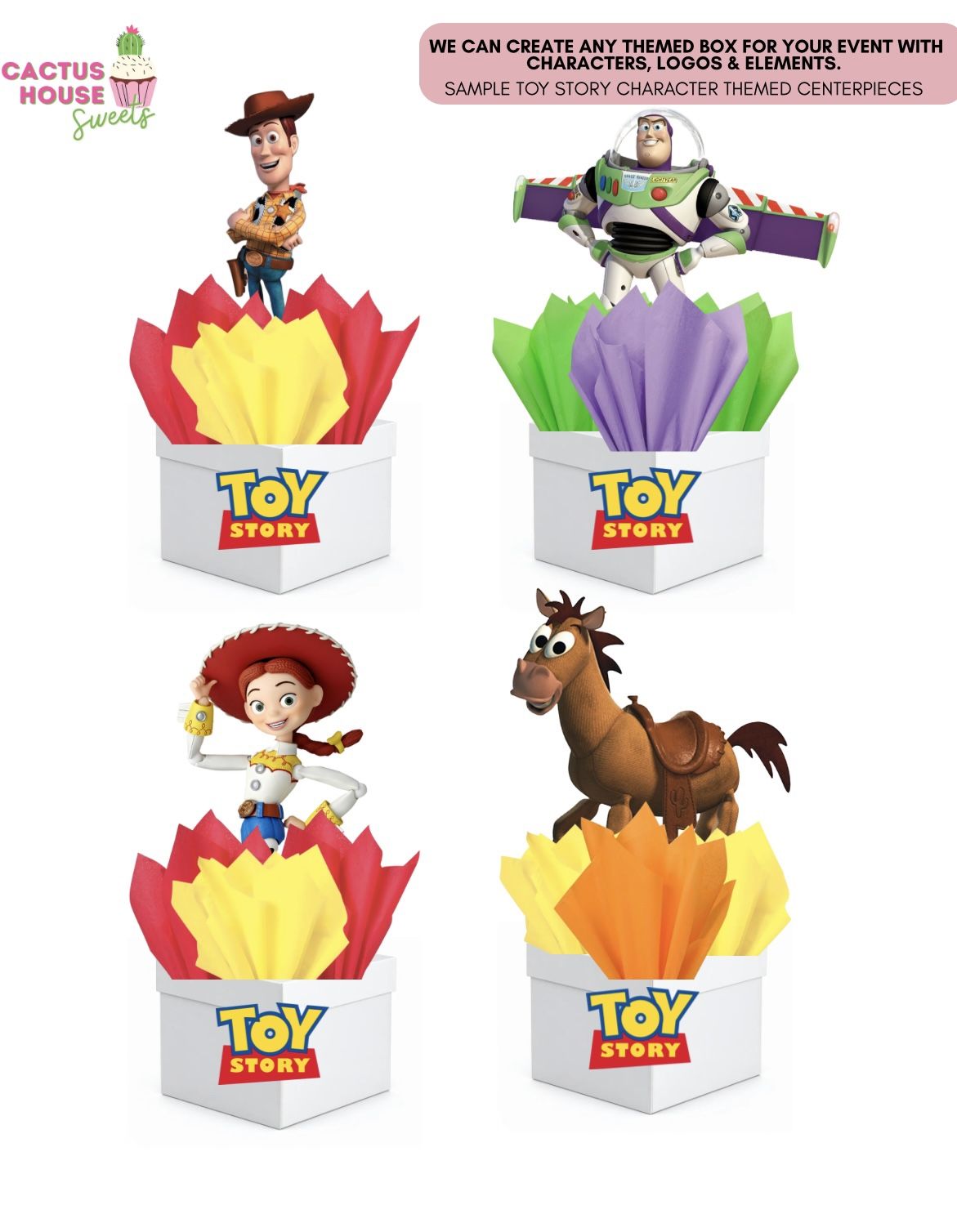 Custom Birthday Party Table Centerpieces