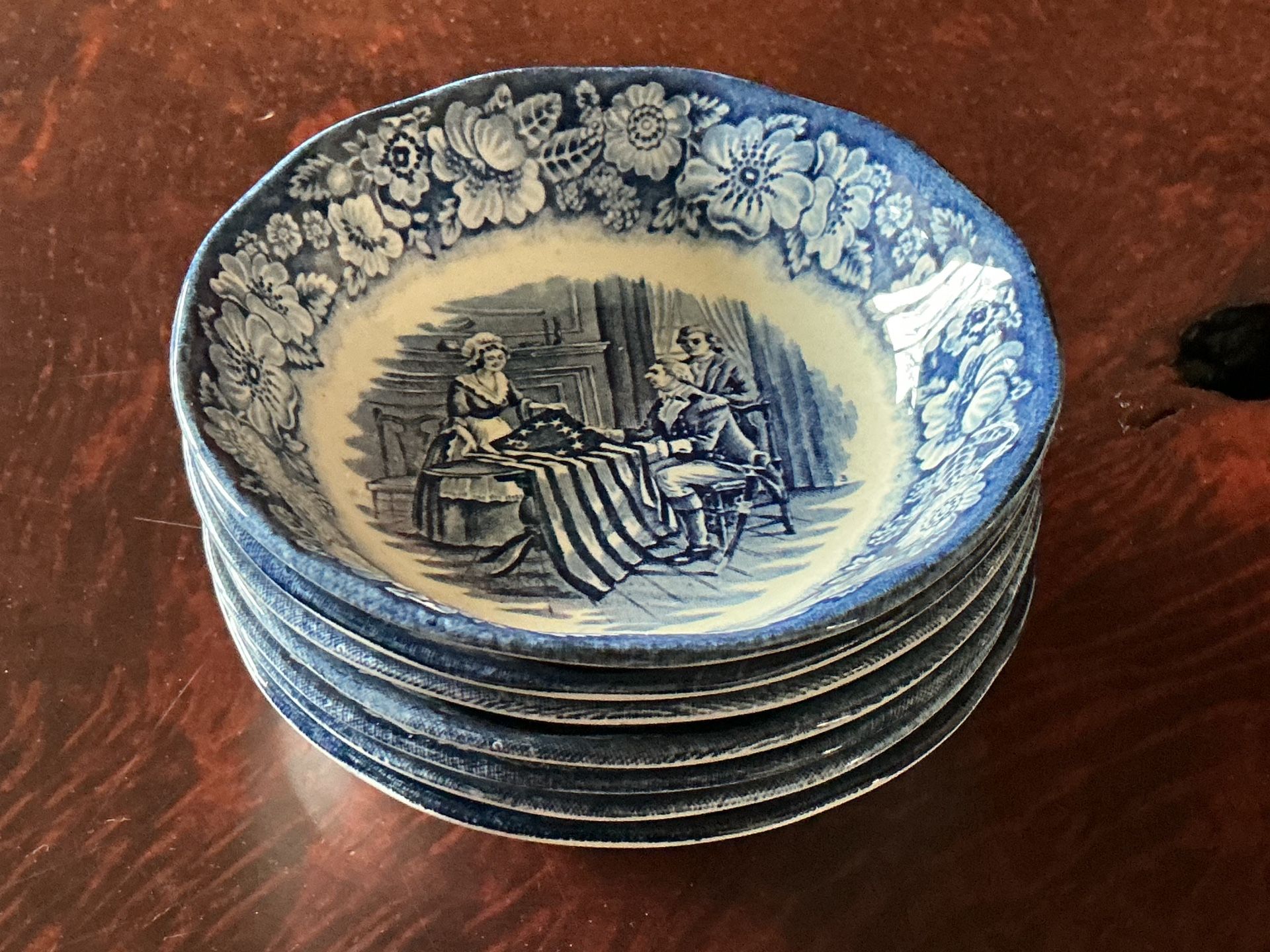 Liberty Blue Staffordshire Made In England Small Bowls