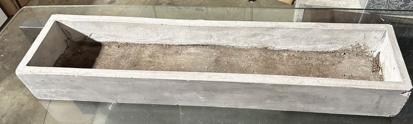 Rectangular Concrete Trough Planter