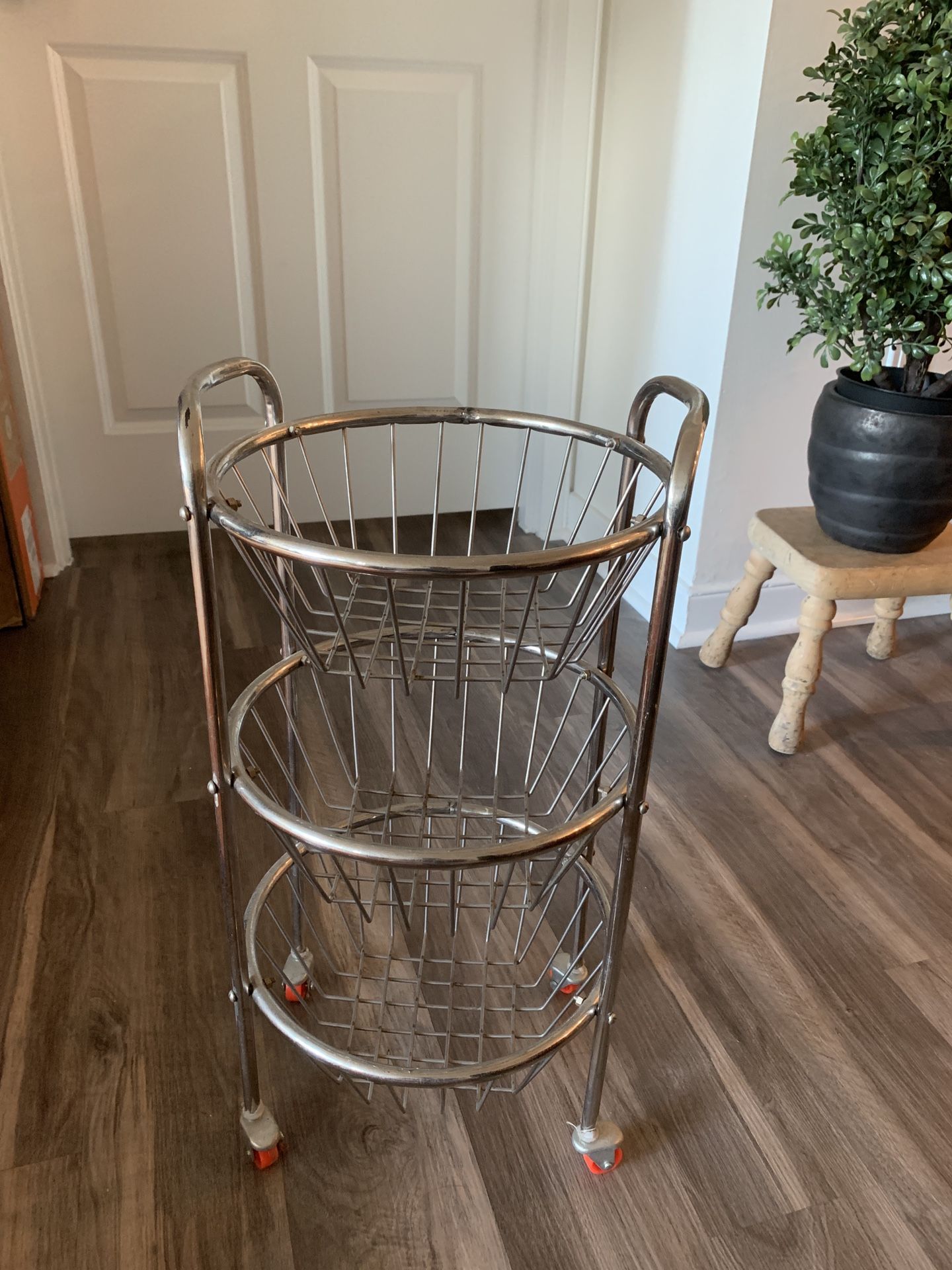 commercial 304 Stainless Steel Kitchen Cart Utility Storage Shelf Cart