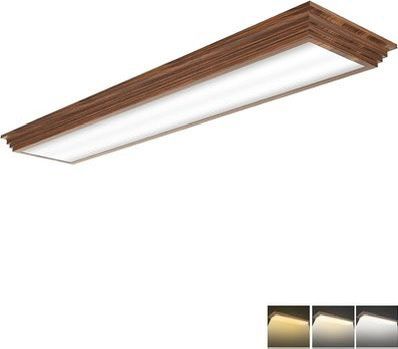 FAITHSAIL 4FT LED Light Fixture Dimmable LED Wooden Look Flush Mount Ceiling ⭐NEW IN BOX⭐