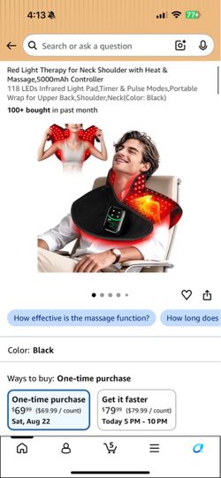 Red Light Therapy Neck Shoulder Wrap with Heat