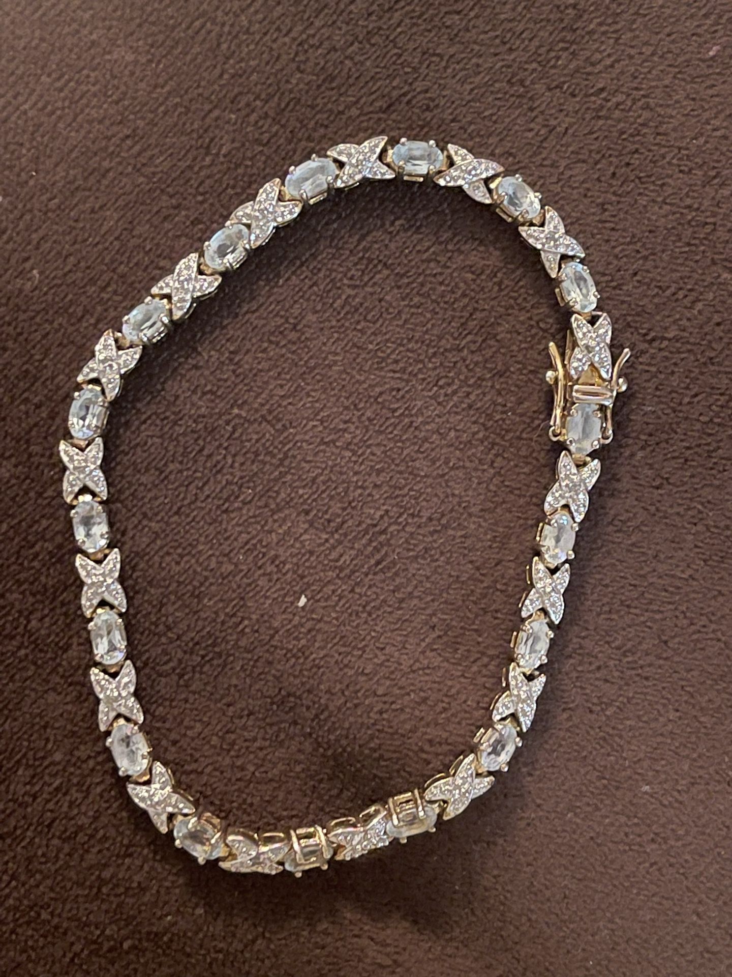 Sterling Silver Blue Topaz Bracelet