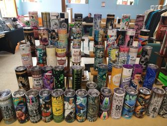 Well loved vendor display shelves