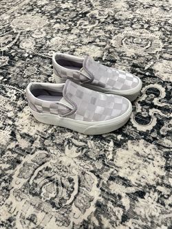 Girls Vans Slip-On Checkered platforms