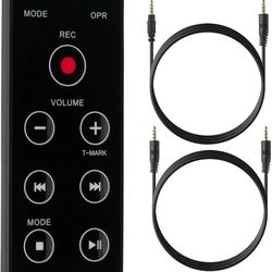Movo REC-4 Wired Remote Control for Zoom H2n, H4n Pro, H5 and H6 Portable Digital Handy Recorders - Also Compatible with Sony M10, D50, D100