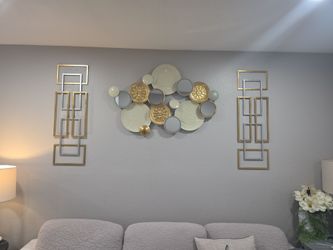 3 peice  over sofa wall art