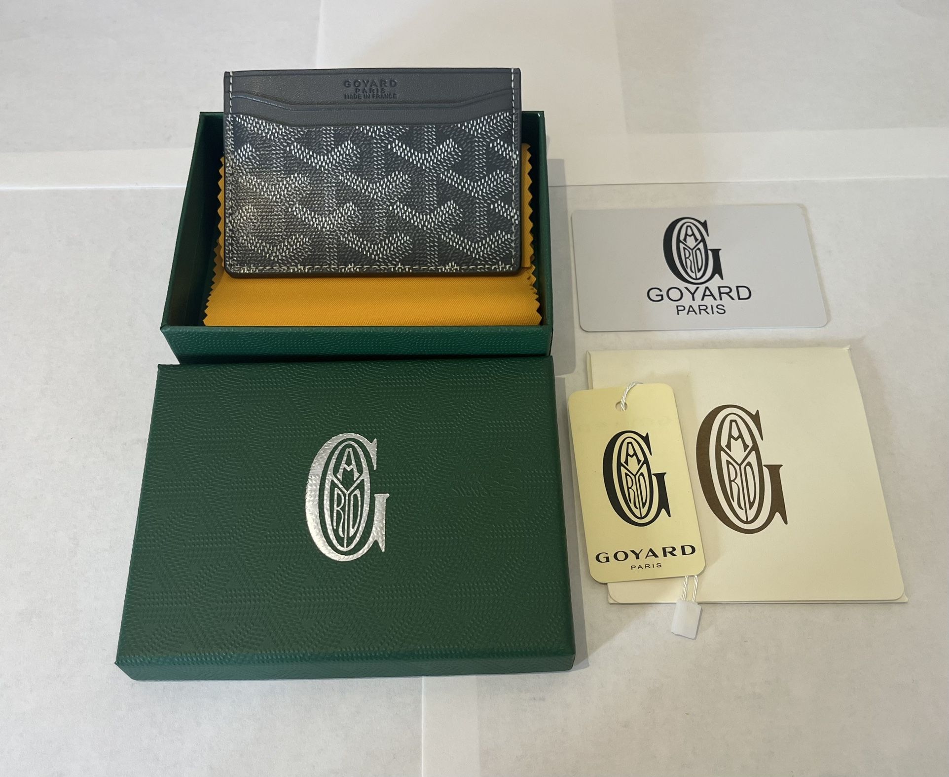 Goyard Saint-Sulpice Card Holder Wallet - GRAY Leather - with Box