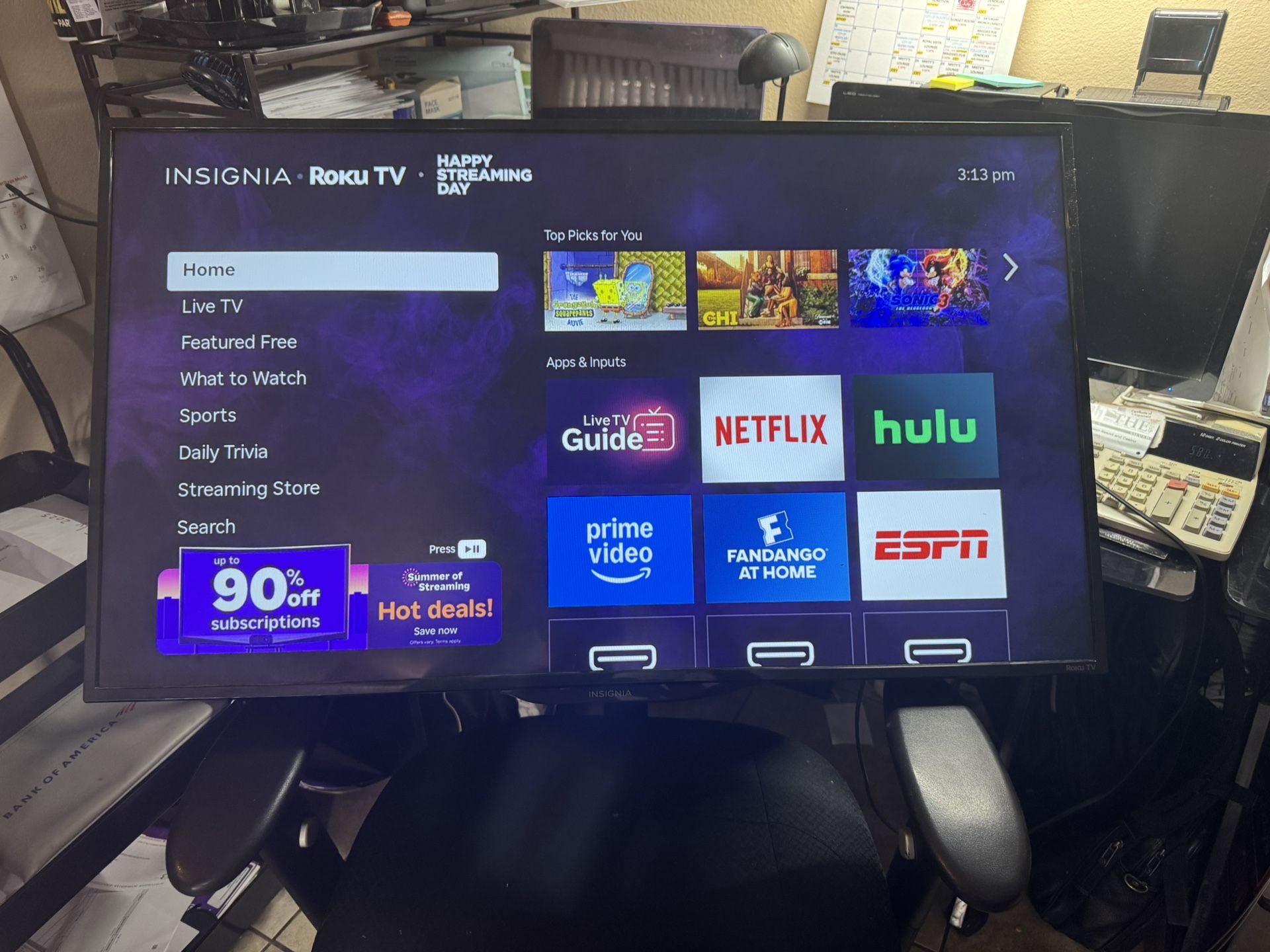 Insignia Roku TV 34”