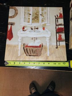 2 12"X12" French Country Bathroom Set