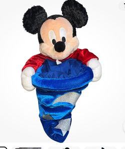 RARE Big Disney Store Parks 20" Vintage MICKEY MOUSE 3D Christmas stocking EUC