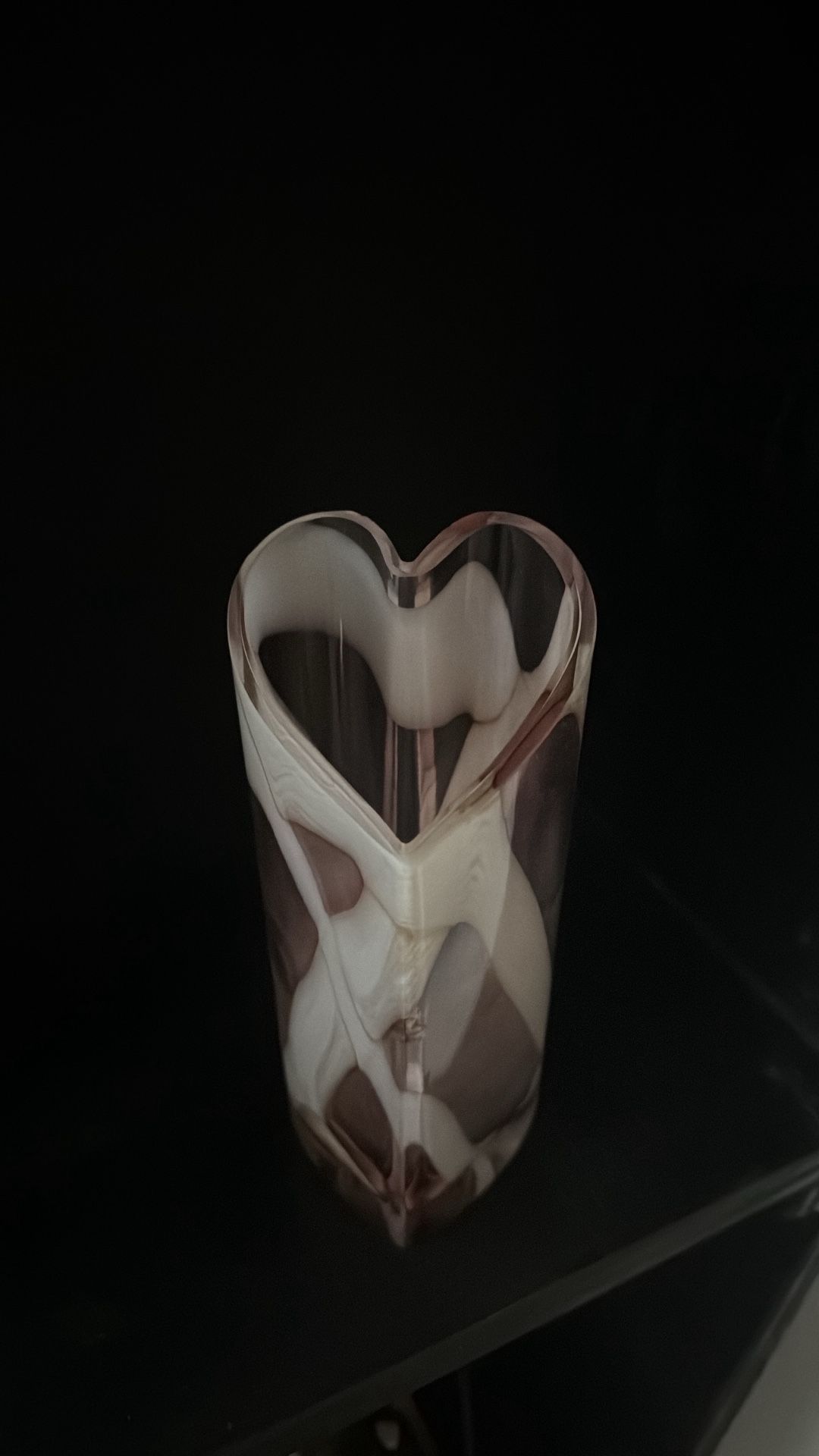 Small Slanted Heart Vase