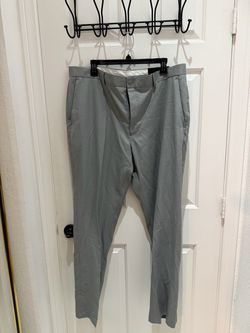 Men's Gray Slim Dress Pants