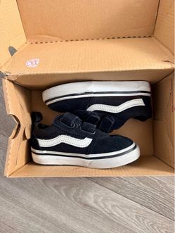 Baby Black Tennis Shoes Vans Size 6c