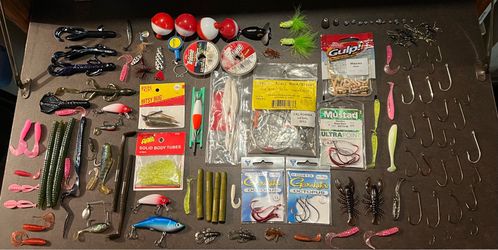 Fishing tackle box ready to go