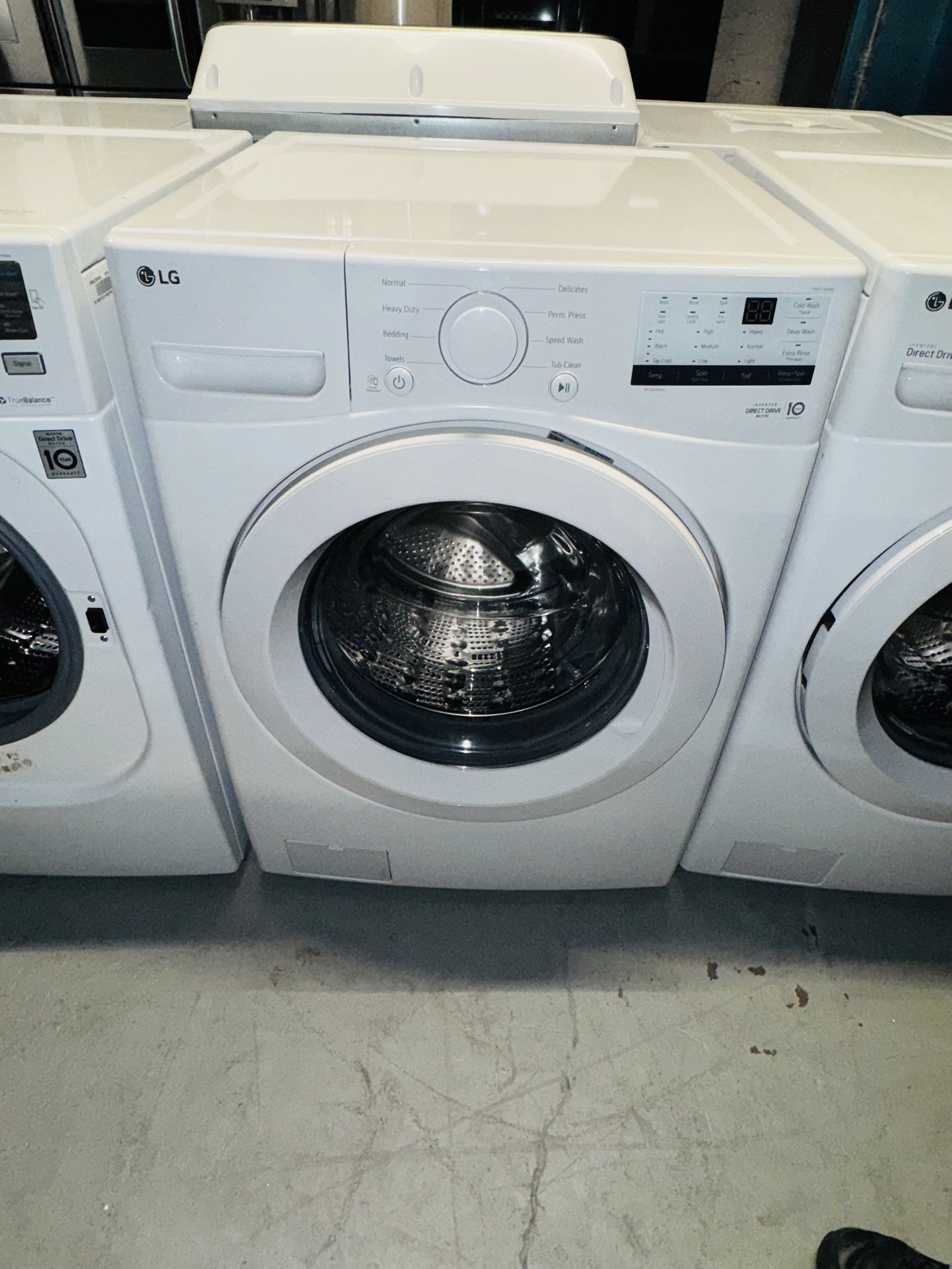 LG washing machine, receipt with 90-day warranty