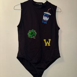 Zara Bodysuit with Sequin Patches