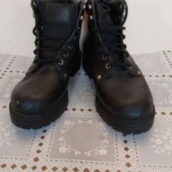 Rugged Outback Mens Black Boots Size 8