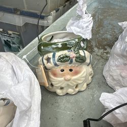 Crazy Mountain Christmas Ceramic Candle Holder 