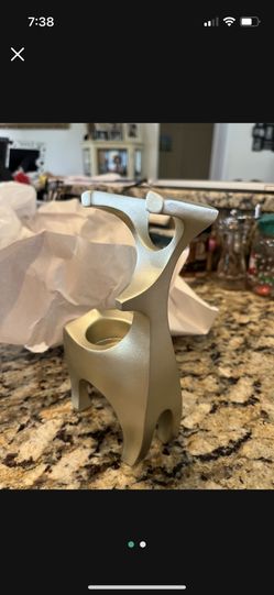 Deer candle holder