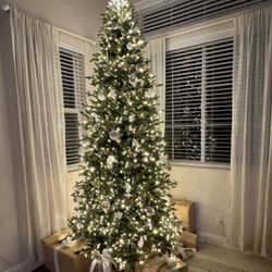 9’ Artificial Pre-lighted Christmas Tree