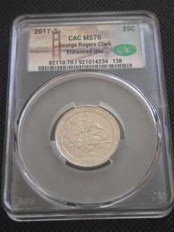 2017-S George Rogers Clark Quarter CAC MS70 | Enhanced Uncirculated