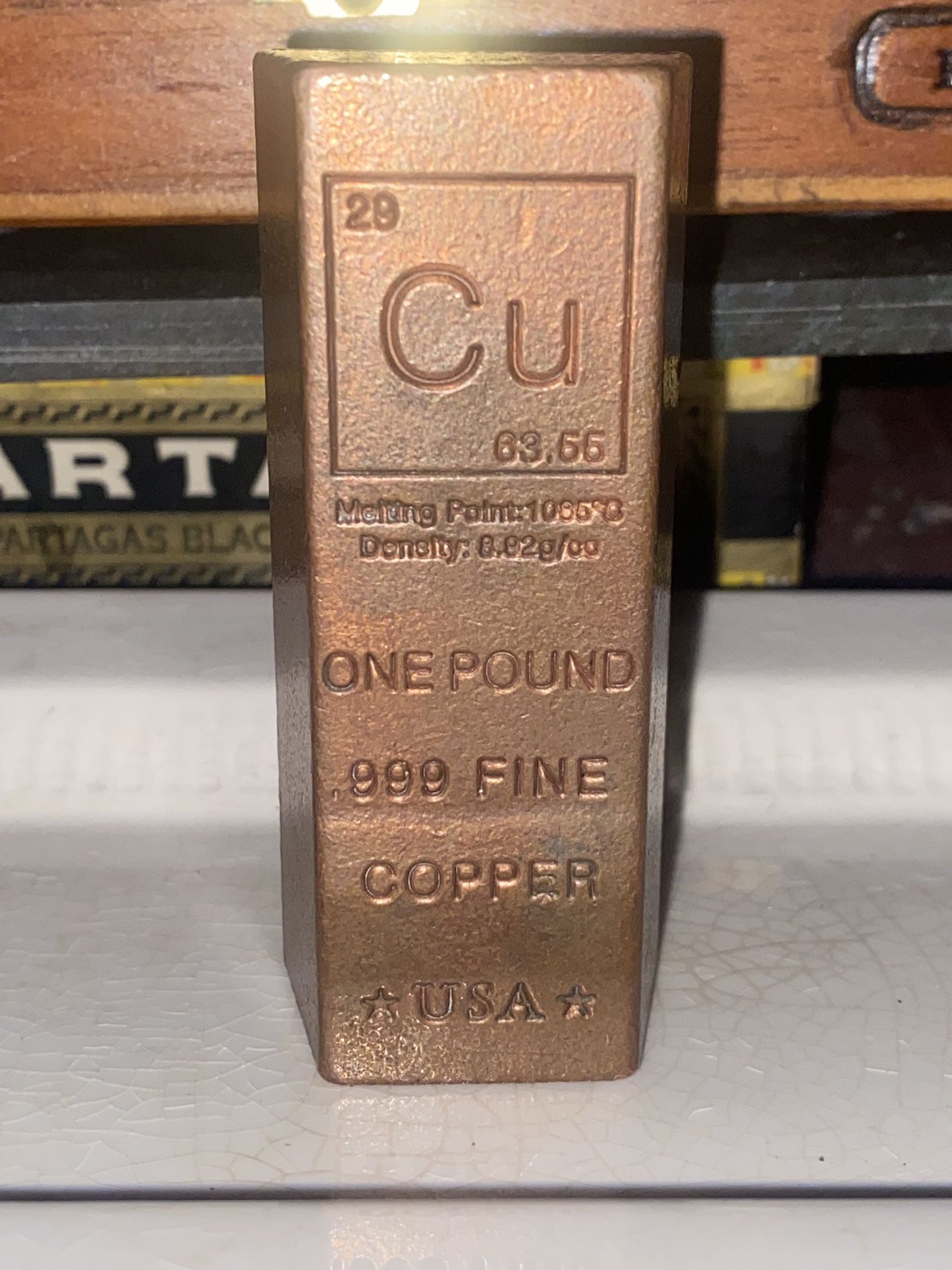 A Hand Poured 1 Pound .999 Fine Copper Usa Copper Bar