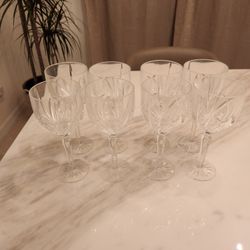 New Waterford Brookside Crystal Glasses Set Of 8