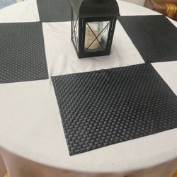 $5 Modern Black Woven Placemats – Set of 4 