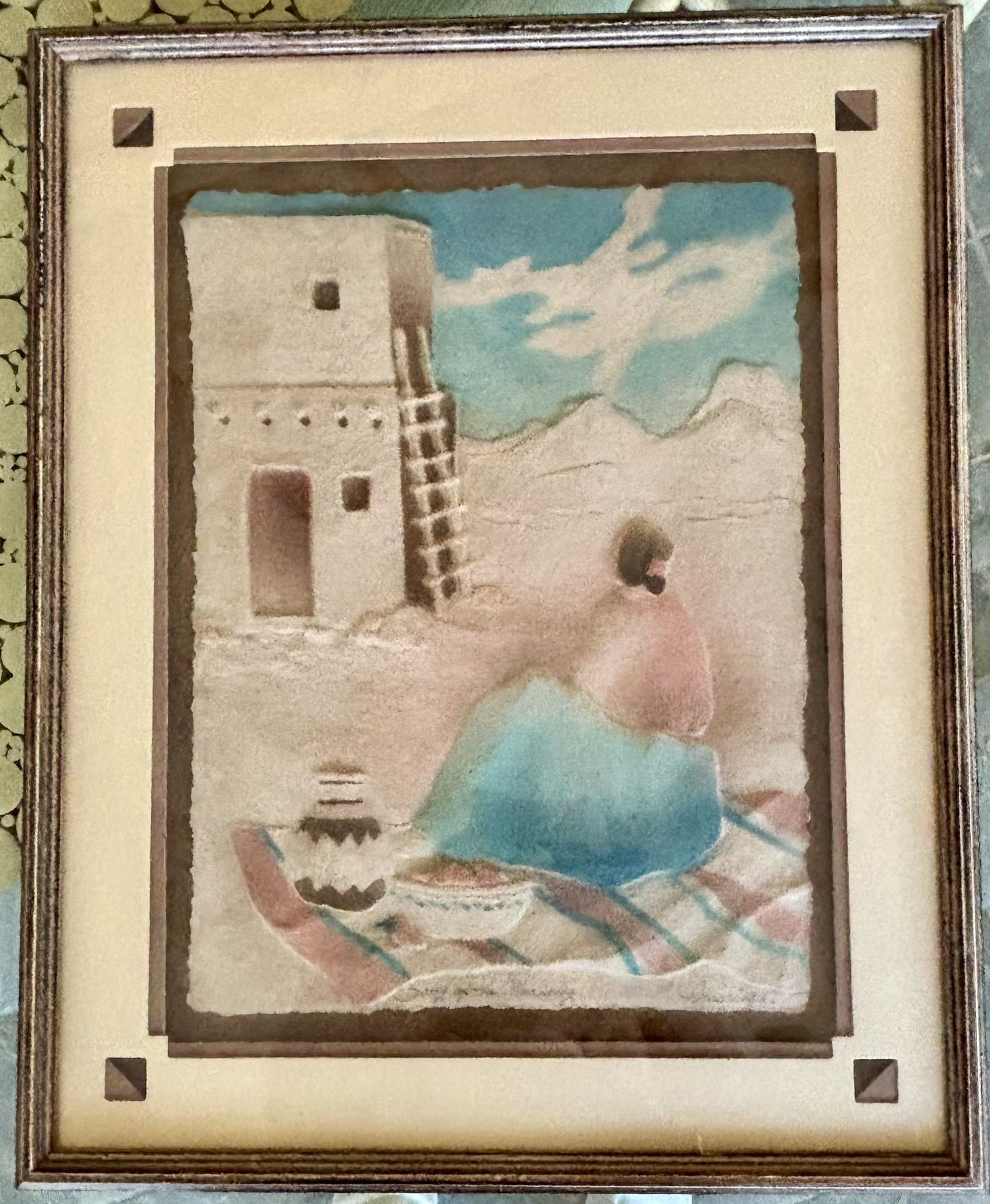 RARE 1992 Framed 3D Wall Art "Song Of The Morning" signed by Priscilla.