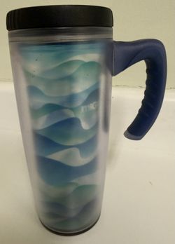 16-ounce insulated plastic travel mug