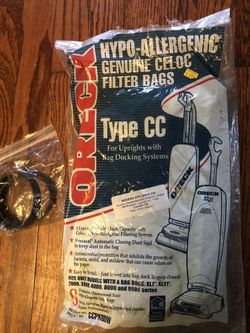 FREE! 4 Oreck Hypo-Allergenic Celoc Filter Bags (+ 2 belts)