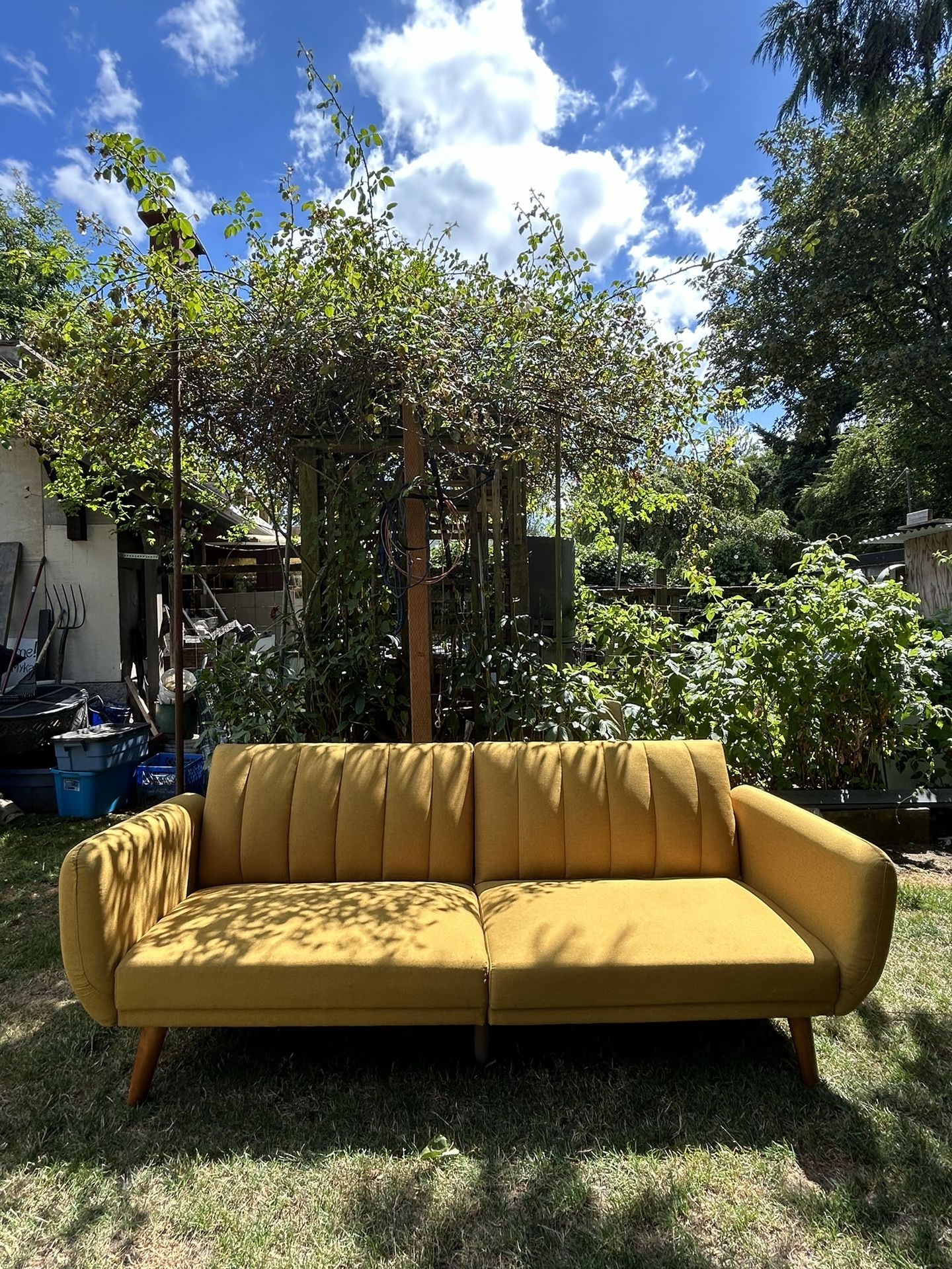 Mid Century Modern Yellow Couch