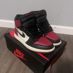 Jordan 1 bred toe