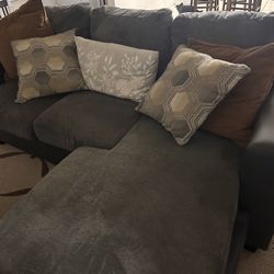 Small L Shape Grey Couch for Sale (Price is negotiable)