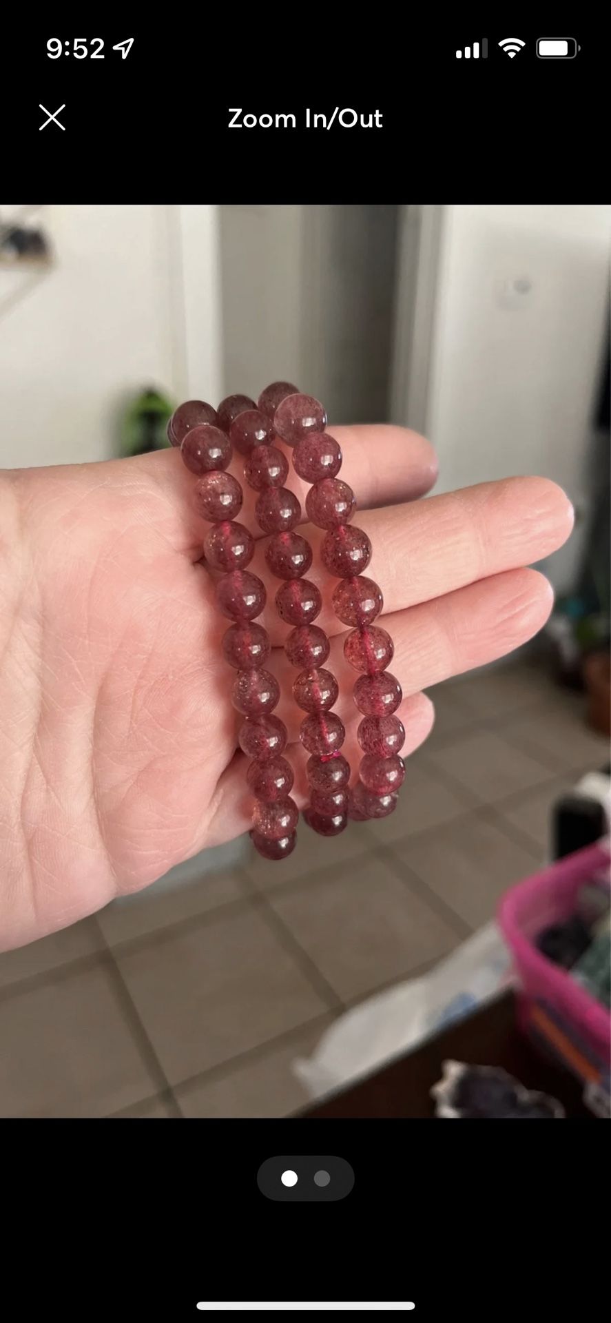 High Quality Strawberry Quartz Bracelet