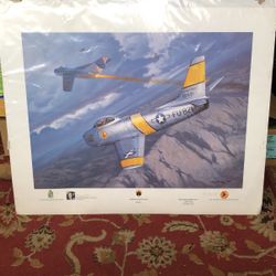 Planeju There Went Number Ten by Roy Grinnell - Frederick Boots BLESSE - F-86 Sabre - Aviation Art Print