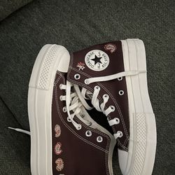 Brown Paisley Converse Size 6.5W