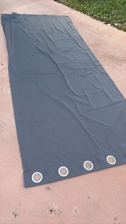 Set Of 6 Gray Panel Curtains