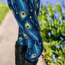 NEW Womens Peacock Leggings Soft as Lularoe 