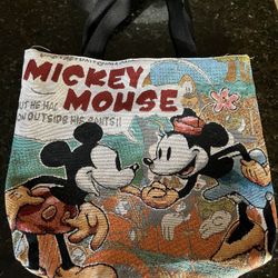 Mickey And Friends Embroidered Tote Bag