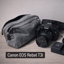 Canon EOS Rebel T3i Camera Bundle w/ 18-55mm Lens, Bag & Charger📷